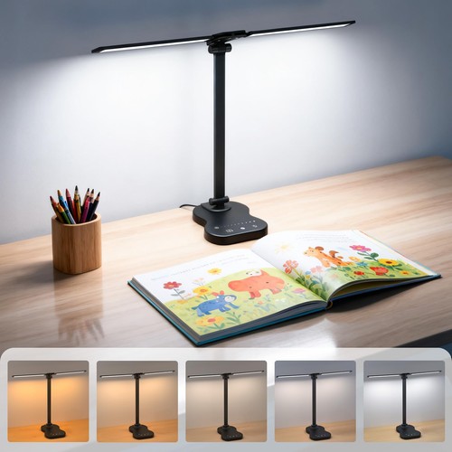 Black led desk lamp usb - usb, 5